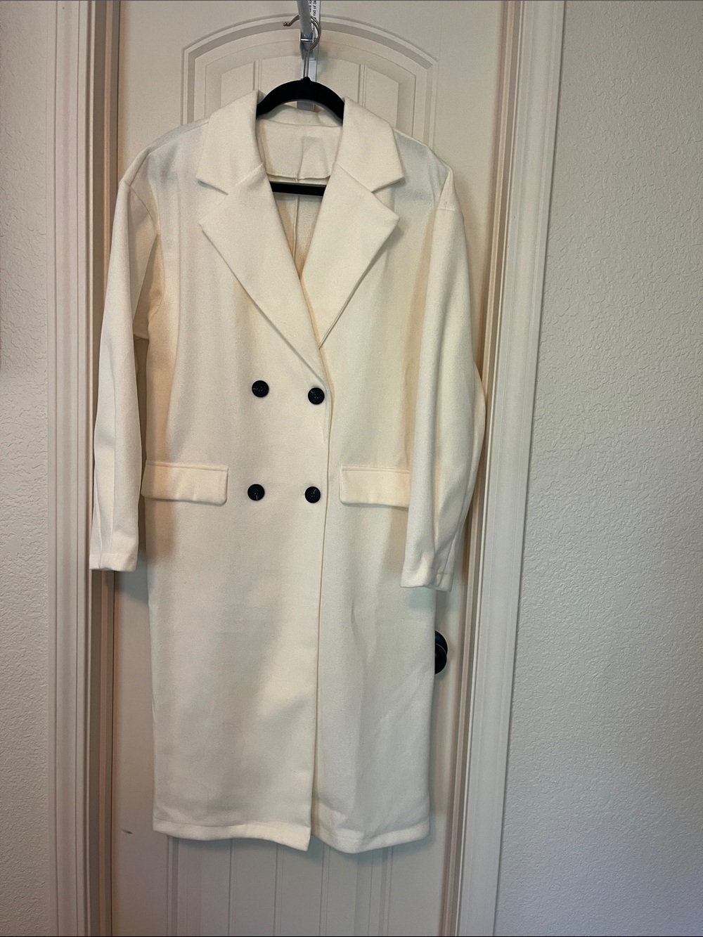 Cream double breasted jacket